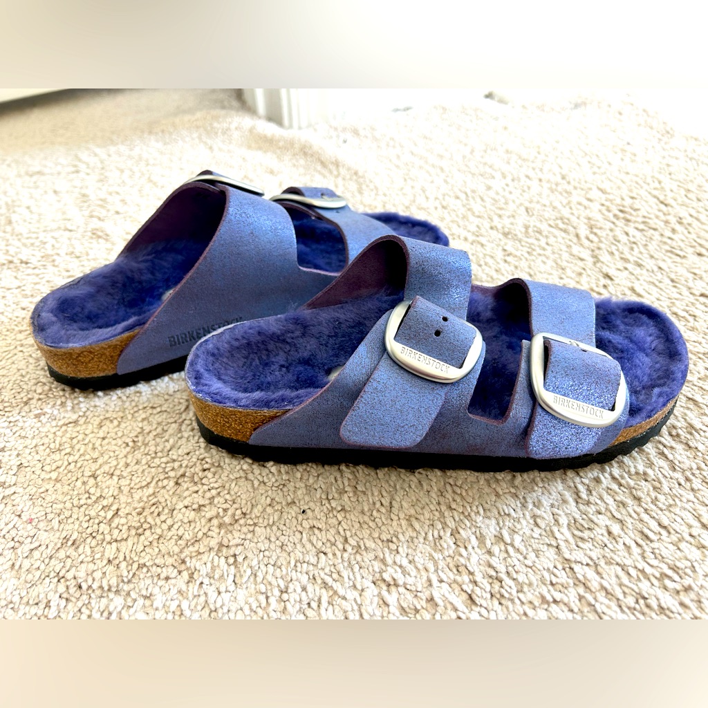 Brand New Purple Shimmer Birkenstocks 37